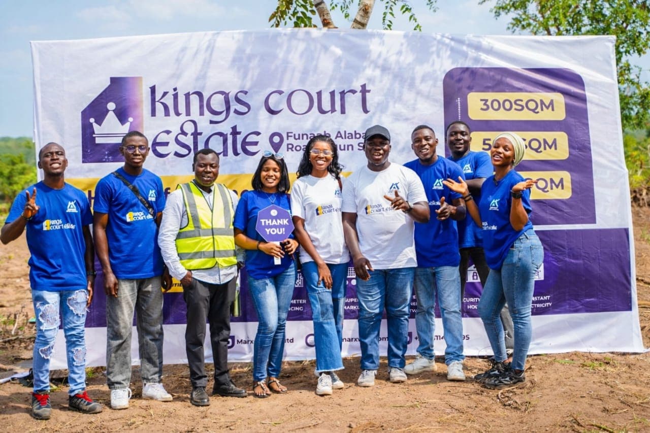 Marxvest team during an on-site estate activation.